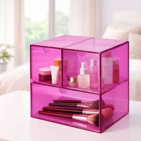 Bulk purchase 3-drawer acrylic organizer for professional office supplies and desktop neatness.