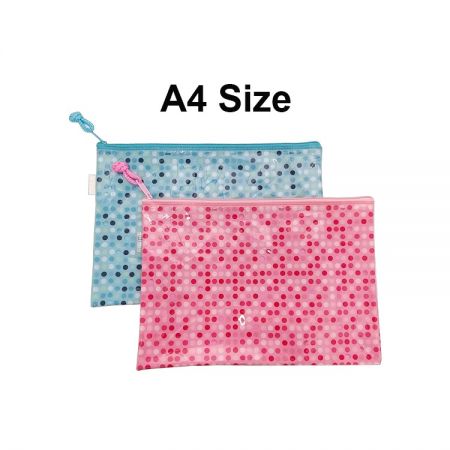 A4 PVC Zip Bag - You can use them for storaging different working tools, makeup sets, artistic sets and more