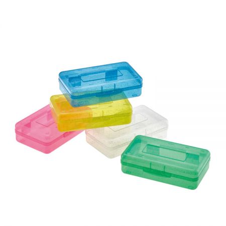 PP Glitter Storage Box - The Large Capacity Glitter Storage Pencil Box is lightweight and colorful
