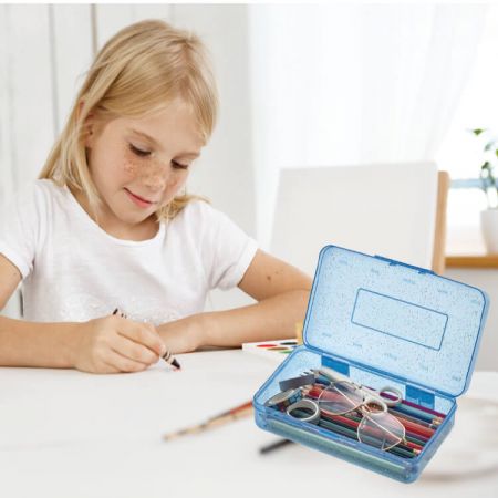 Grandi astucci per matite con paillettes per bambini
