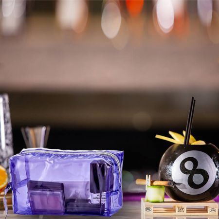 Bolsa transparente com zíper