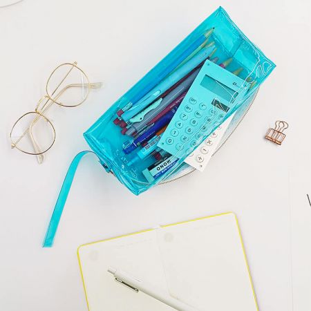 Bolsa transparente com zíper