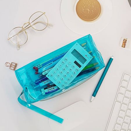 Bolsa transparente com zíper