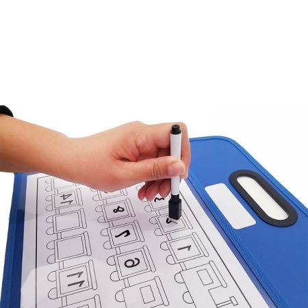 Portable Vinyl Whiteboard Pockets with Marker Slot