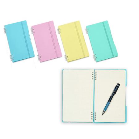 Caderno com espiral - Caderno compacto com elástico