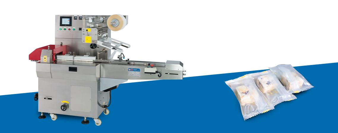 Horizontal Flow Wrapping Machine, PSA-200NT For Nougat And Marshmallow Biscuits Solutions