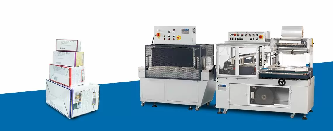 Seladora automática tipo L com túnel de encolhimento a quente, LSA-504C+AS-350 para planejamento de linha de produção doméstica
