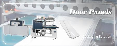 Kapı Panelleri Paketleme - Kapı Paneli Çözümleri Planlaması için Isı Küçültme Tünelli Otomatik Yan Kenar Sızdırmazlık Makinesi