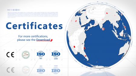 Pour diverses certifications, veuillez consulter le téléchargement dans la barre de navigation.