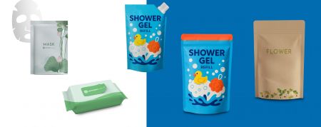 Daily Chemical Product Bags - Primarily used for packaging daily chemical products such as laundry detergent, shampoo, body wash, hand soap, and cleaning agents.