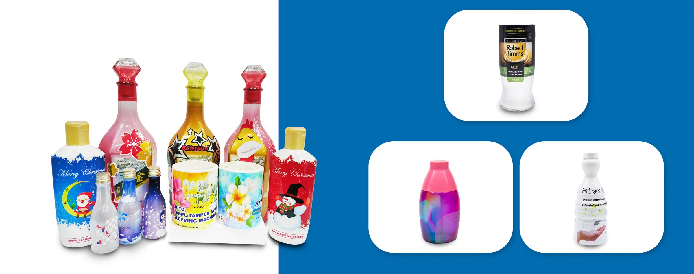 Etiqueta de reducción de color PET - Película de etiqueta retráctil PET / Etiqueta PET