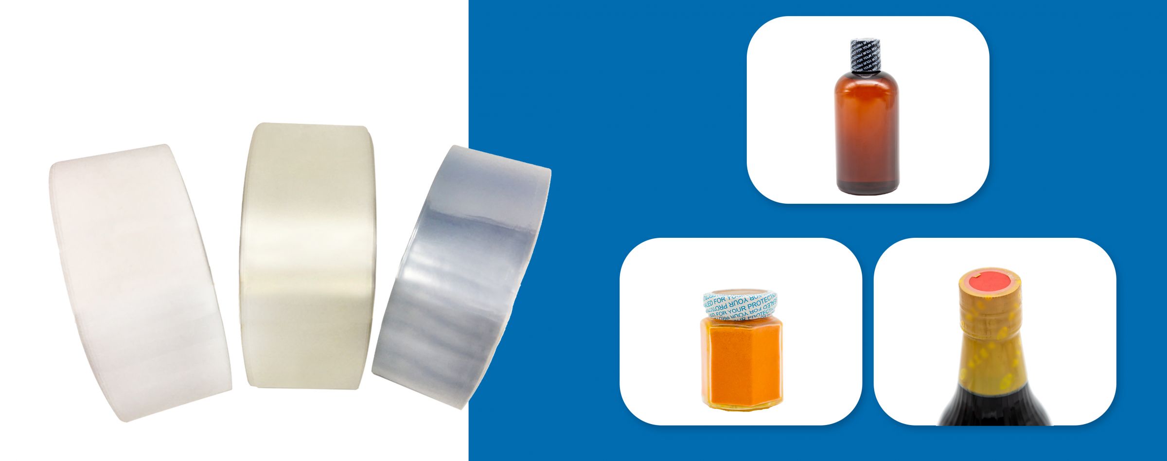 Ống co PVC để chống giả mạo - Băng co PVC / PVC chống giả mạo