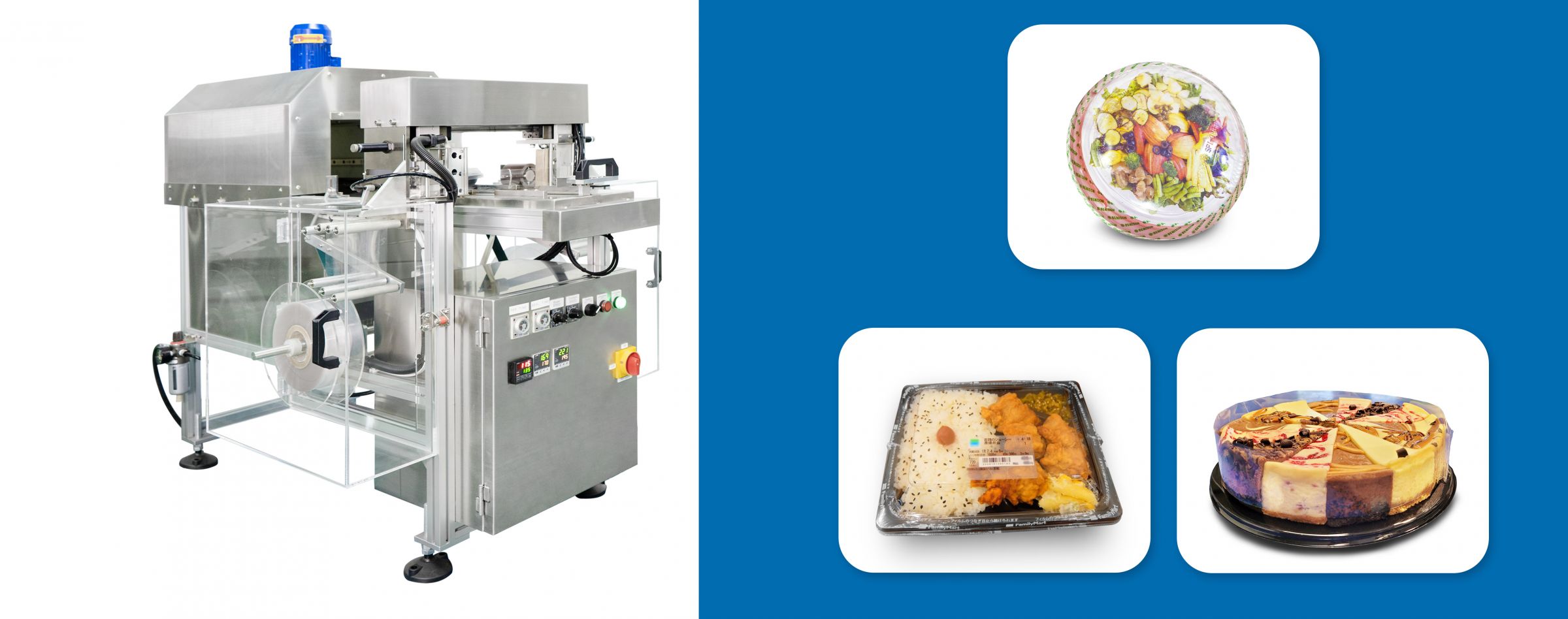 Semi Auto Tamper Evident Band Sealer - The semi auto tamper evident band sealer focuses on the function to ensure sealing on box or tray, and keep the packaging box not accidentally open. It uses environmentally friendly PET packaging materials and requires only less shrink film for sealing, achieving a triple effect of food safety assurance, cost savings, and environmental protection. Semi Auto Tamper Evident Band Sealer - The semi auto tamper evident band sealer focuses on the function to ensure sealing on box or tray, and keep the packaging box not accidentally open. It uses environmentally friendly PET packaging materials and requires only less shrink film for sealing, achieving a triple effect of food safety assurance, cost savings, and environmental protection.