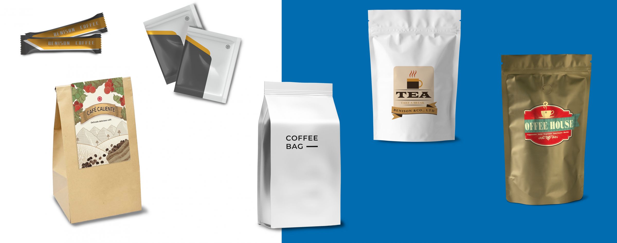 Bolsas de empaquetado para té y café - Las bolsas de té y café se pueden personalizar en grosor, forma y demanda de empaquetado. Bolsas de empaquetado para té y café - Las bolsas de té y café se pueden personalizar en grosor, forma y demanda de empaquetado.