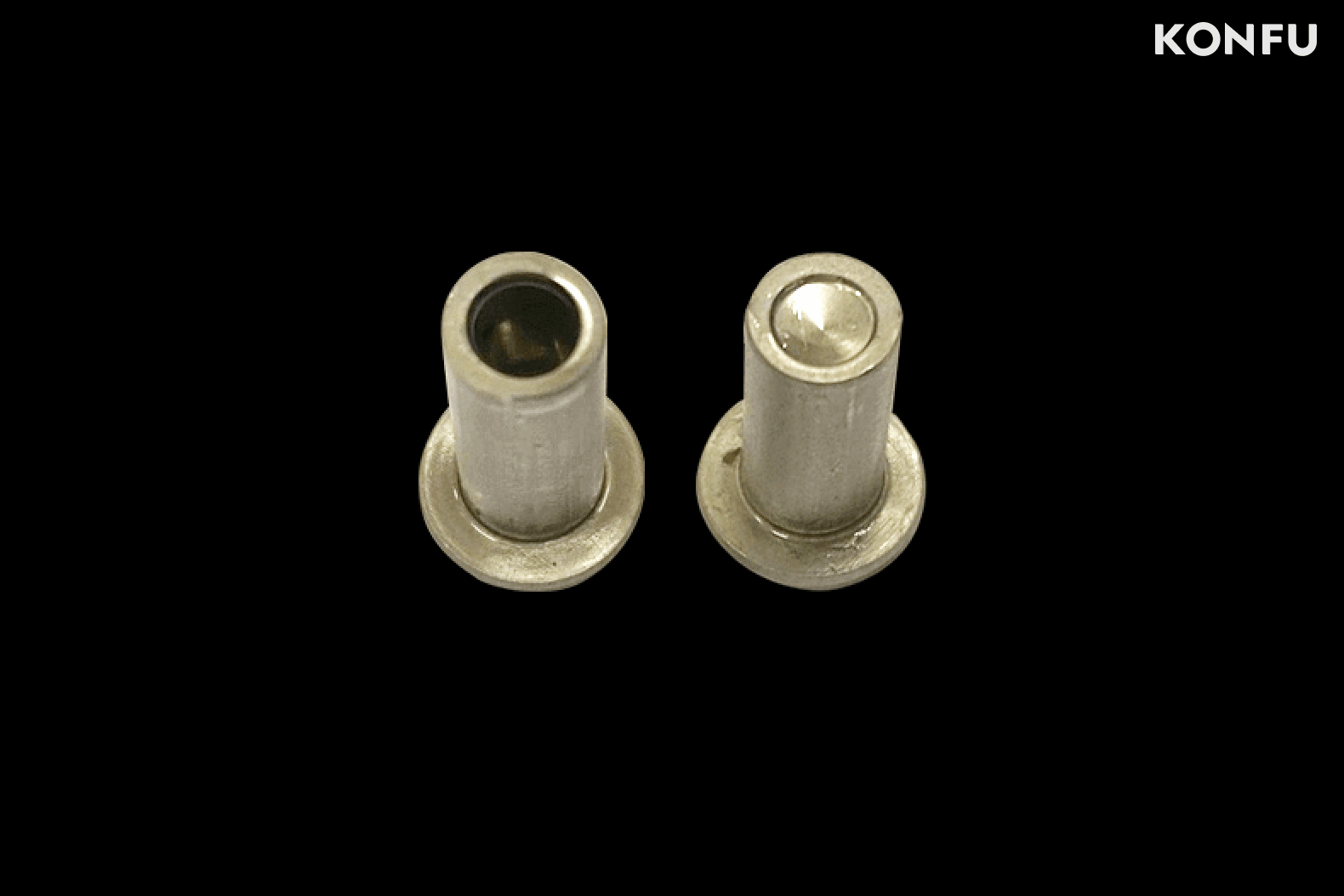 Final successful parts produced with KONFU's custom fastener forming tools.