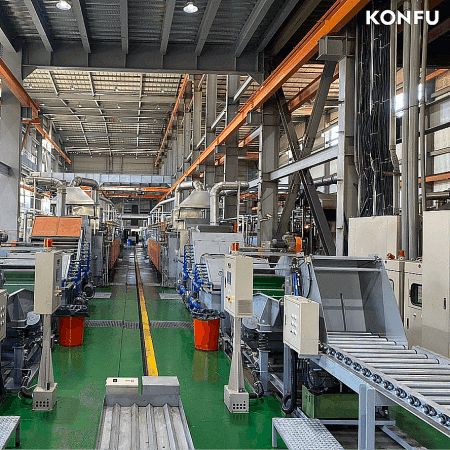 Post Processing - Industrial continuous mesh-belt heat treatment furnace for fastener post-processing, a key solution from KONFU, a leading supplier.