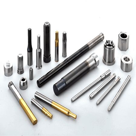 Tooling - A collection of custom fastener tooling components, including precision carbide punches and dies, from a leading OEM/ODM supplier.