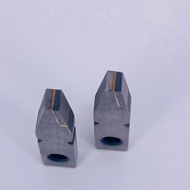 High-precision carbide tip finger inserts from KONFU, designed for durable performance in fastener forming tools and cold forming machines.
