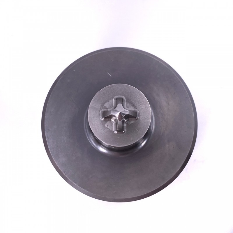 Close-up of a precision CNC Engraving Punch, a specialized carbide tool for the fastener manufacturing industry from KONFU.
