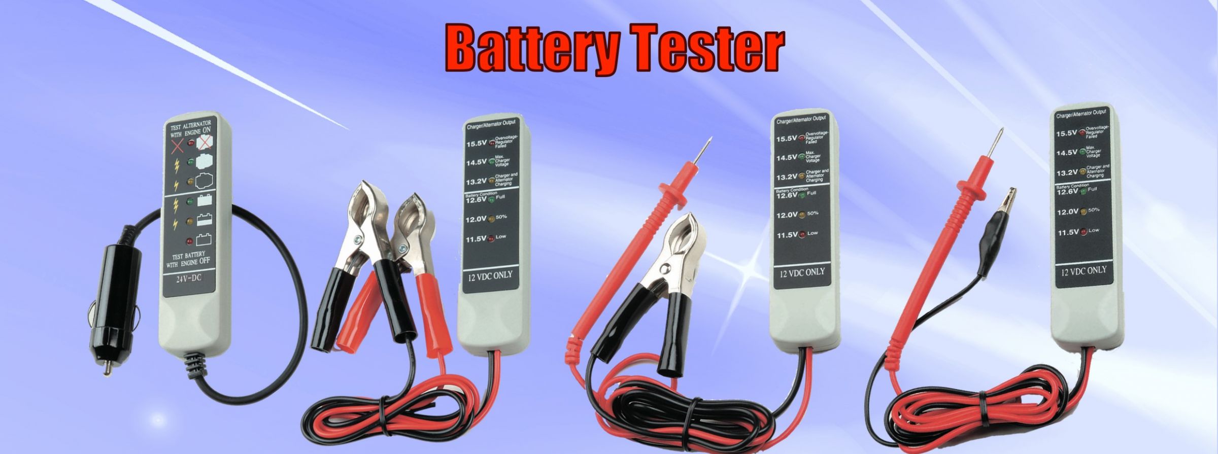 12V LEDカーバッテリーテスター