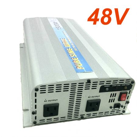 Inversor de onda sinusoidal pura 6000W 8000W Inversor de coche DC  12V/24V/48V/60V a AC 110V/220V Inversores de potencia, 2 salidas triples,  pantalla