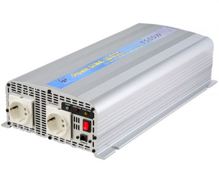 1500W 正弦波電力コンバータ 12V/24V DC から 220V AC - オプションの省電力モードとデュアル入力電源コードを備えた、1500Wの非系統接続DCからAC正弦波電力インバータ