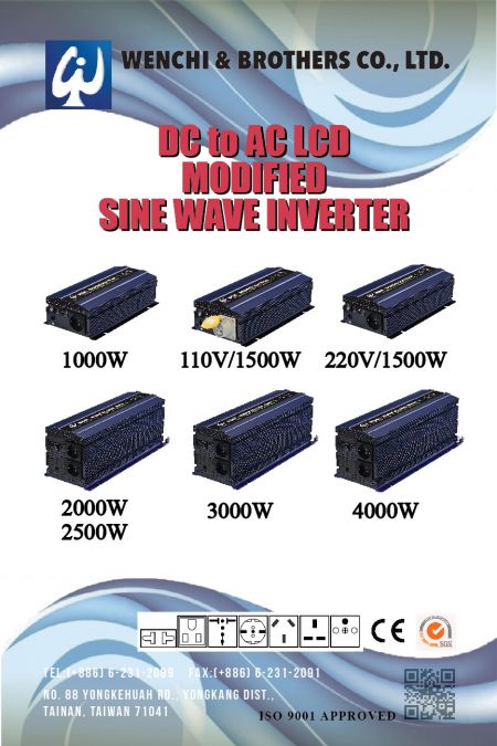 Inversor de onda sinusoidal modificada de 110 V serie NPMSW con puerto USB/Tipo C - Inversores de onda sinusoidal modificada NPMSW