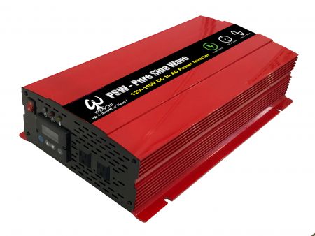 2000 W:n LCD-älykäs puhdas siniaaltovirtamuunnin 12 Vdc - 110 Vac - 2000P12