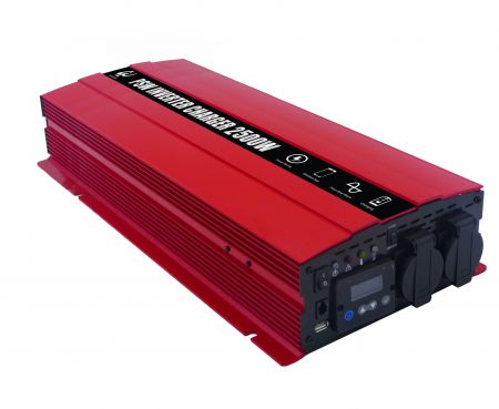 2500W LCDスクリーンディスプレイインテリジェント正弦波電力コンバータプラスバッテリー充電器12V30A/24V15A - PSCインバータバッテリー充電器2500W