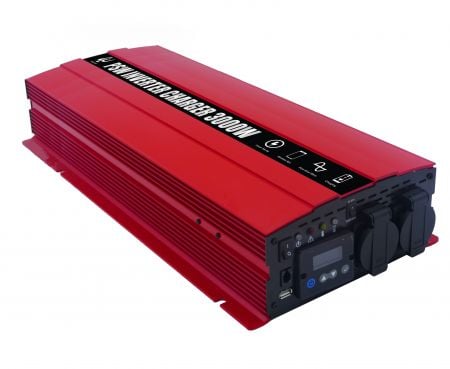 Carregador inversor de energia de onda senoidal pura LCD 3000W 220V a 12V30A ou 24V15A - Carregador Inversor PSC3000W
