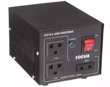 AC110V/220V→AC220V/110V変圧器-100VA - 聞祺100VA 昇圧および降圧 110V-220V から 220V-110V 電圧安定化コンバータ