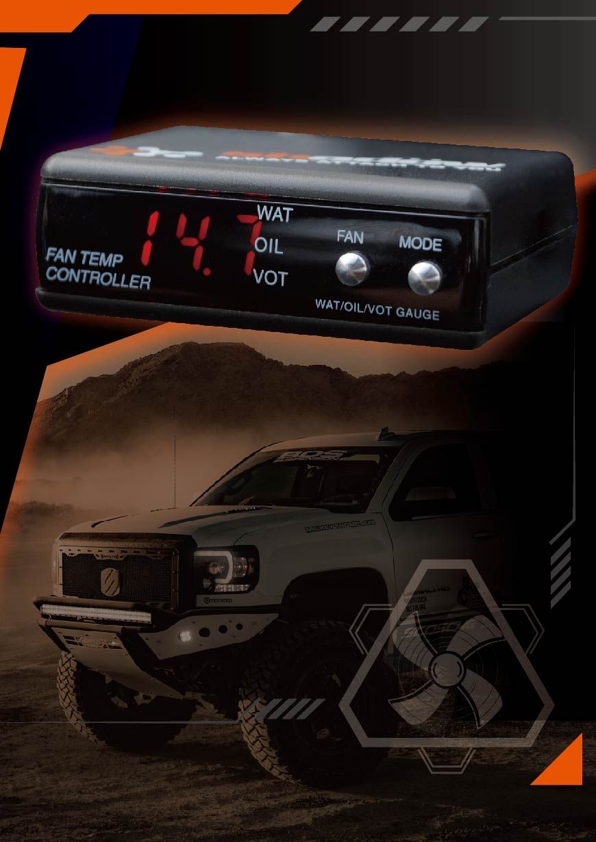 Radiator Fan Temp Controller Kit for 12V Vehicles.