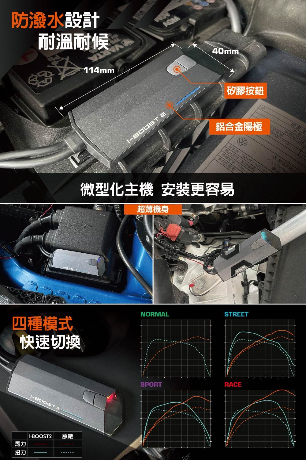 四種動力模式,安全範圍內提升