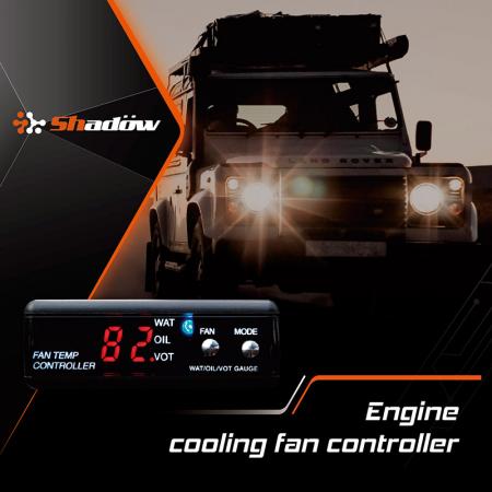 엔진 냉각 팬 컨트롤러는 수온, 오일 온도, 전압 값을 확인할 수 있습니다.