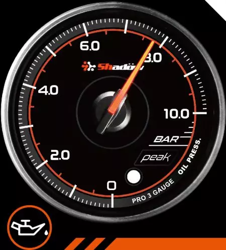 Oil Pressure Racing Gauge - Oil Pressure Racing Gauge Measurement Range is from 0 Bar to 10 Bar