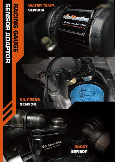 Racing Gauge Sensor Adaptor - Sensor adaptor is especially for vehicles to install the racing gauge