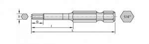 「SLOKY」トルクドライバー（トルクレンチ）用50mmヘキサゴンビットの寸法図。
マシニング、旋削、フライス加工のCNC切削工具に使いやすい。