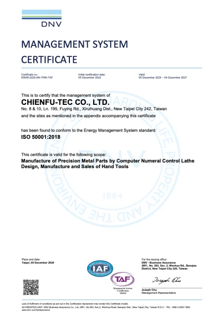 ISO 50001 ของ Chienfu