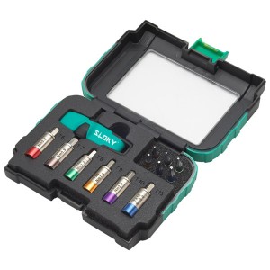 Obeng Torsi Smart Kit II - Obeng torsi Smart Kit II Sloky dengan bit Hex, Torx dan Torx Plus untuk adaptor torsi Nm yang berbeda.
Ramah pengguna untuk alat pemotong CNC pada pemesinan, pembubutan, dan penggilingan.