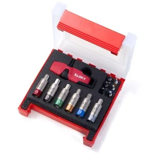 Smart Kit Torque Screwdriver - Smart Kit Sloky torque screwdriver with bits of Hex, Torx and Torx Plus for different Nm torque adapters.
User friendly for CNC cutting tool of machining, turning and milling. Smart Kit Torque Screwdriver - Smart Kit Sloky torque screwdriver with bits of Hex, Torx and Torx Plus for different Nm torque adapters.
User friendly for CNC cutting tool of machining, turning and milling.