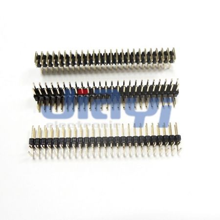 Cabeçalho macho com fileira dupla e passo de 2,54 mm