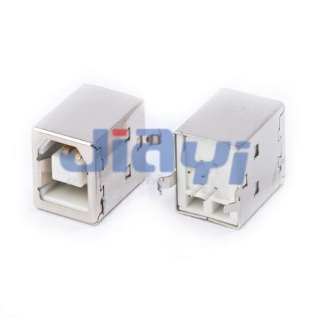 Conector USB PCB fêmea B reto