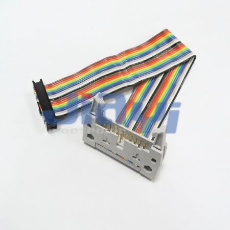 Ensamblaje de enchufe IDC con cable de arco iris UL20029