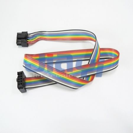 Montagem de cabo de fita colorida