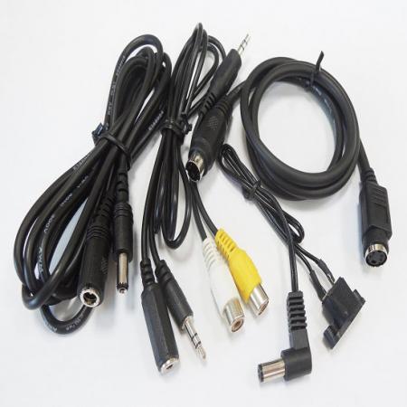 Audio／Video 影音連接線 - DC 電源線、音源線、Mini Din 連接線