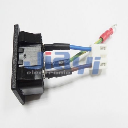 Montagem de fios para soquete de entrada de CA
