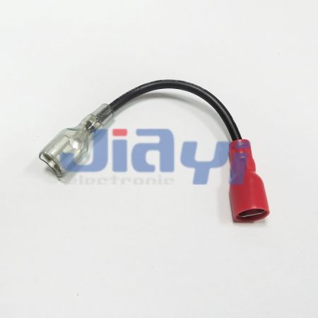 Terminale femmina non isolato personalizzato da 0,250" x 0,032" e cablaggio