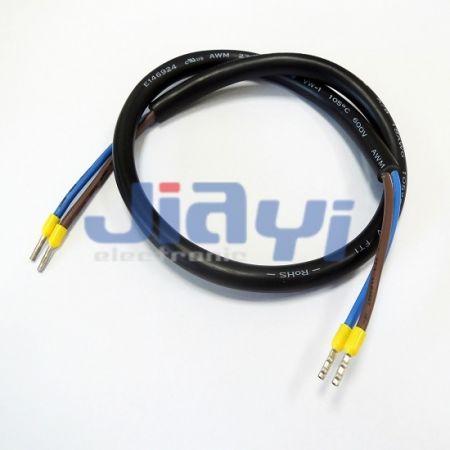 Terminal de extremidade de fio personalizado para chicote de cabos