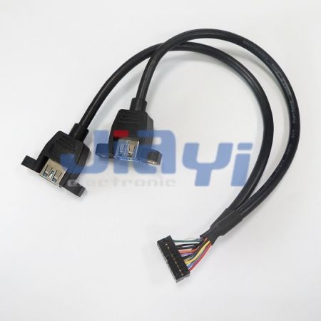 A Female Panel Mount USB 3.0 Cable