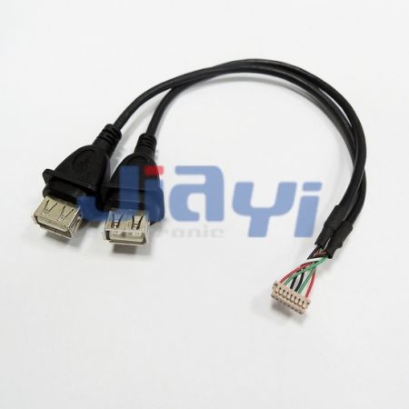 Conjunto de cabo USB 2.0 tipo A fêmea - Conjunto de cabo USB 2.0 tipo A fêmea